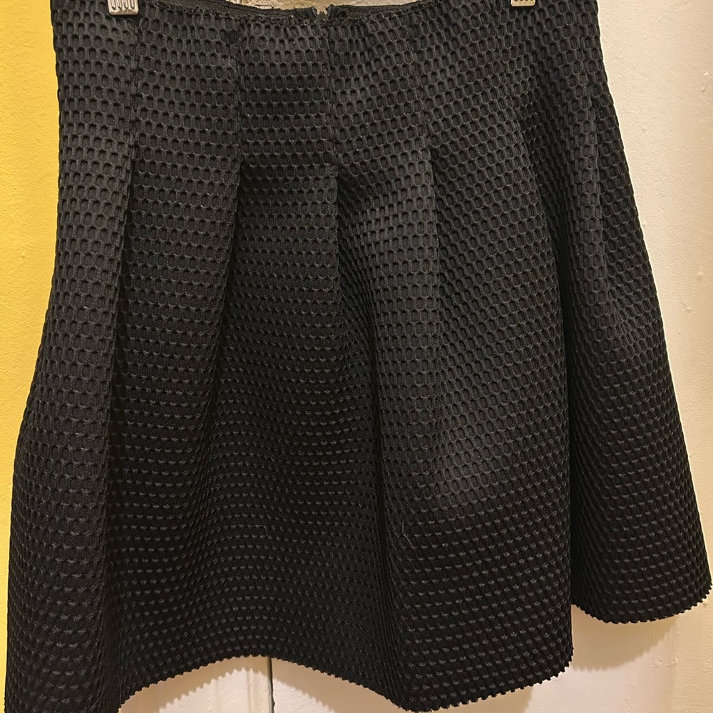 Elegant Black Textured Skirt